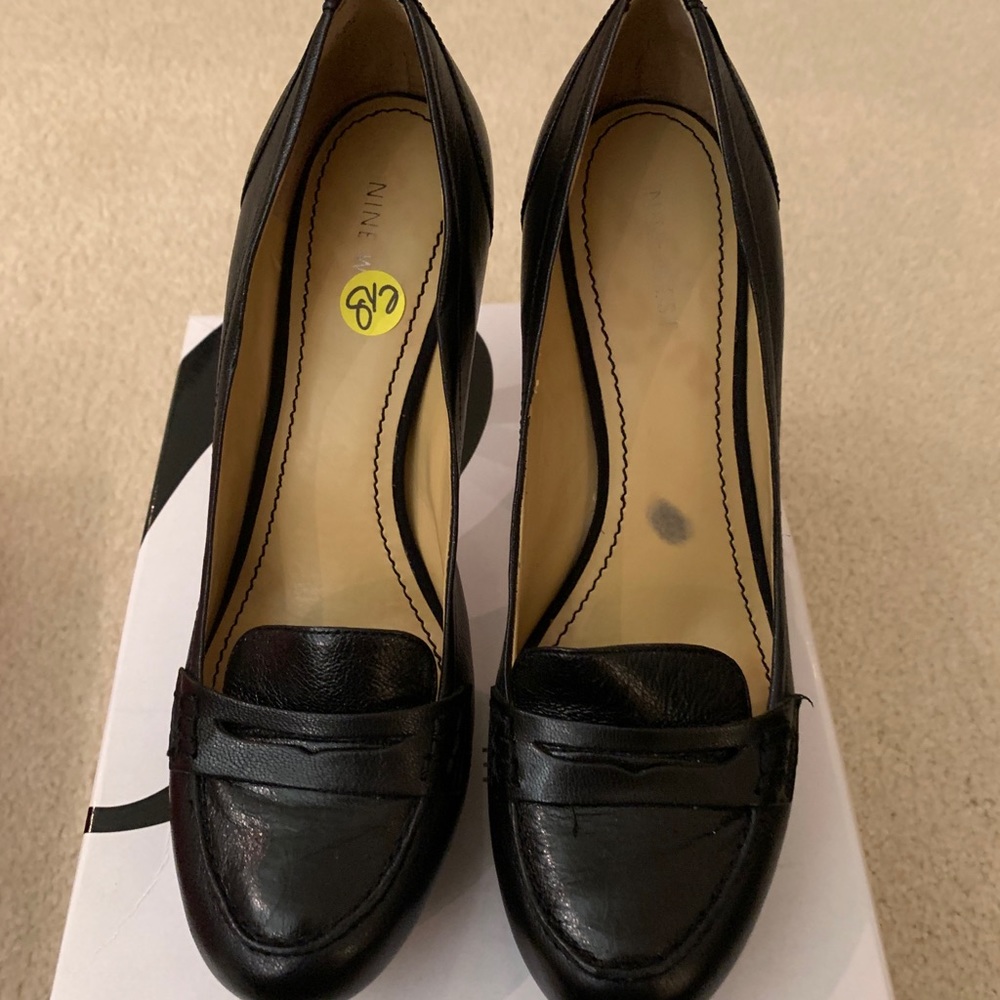 Brand new classy leather black heels
